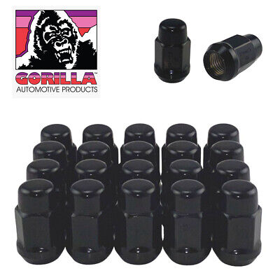12M1.5 19MM 5Lug Set Of 20 Cone Seat Black