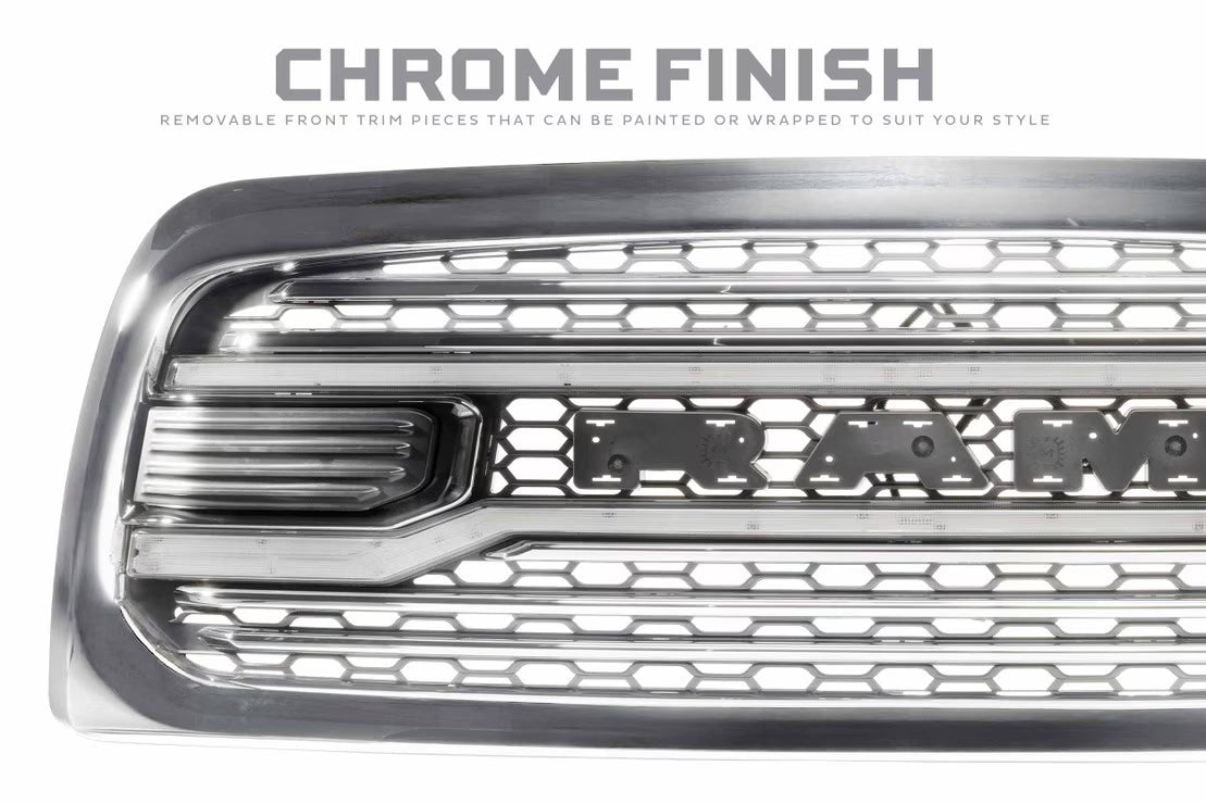 2013 - 2018 Dodge Ram 2500 / 3500 HD TRUCK XBG LED DRL Grille (Chrome) XBG28