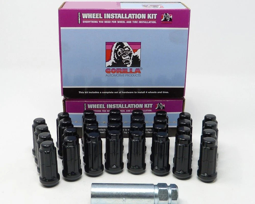 12M1.25 Gorilla 6 Lug Spline With Key All Black