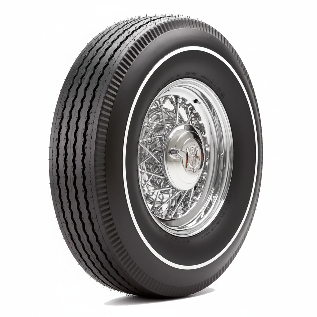 Auburn Deluxe Vintage Radial 1" Whitewall - 820R15