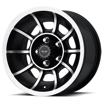 American Racing VN47 Vector 5-114.3 (5-4.5") 15X7 Satin Black Machined 4.00" BS