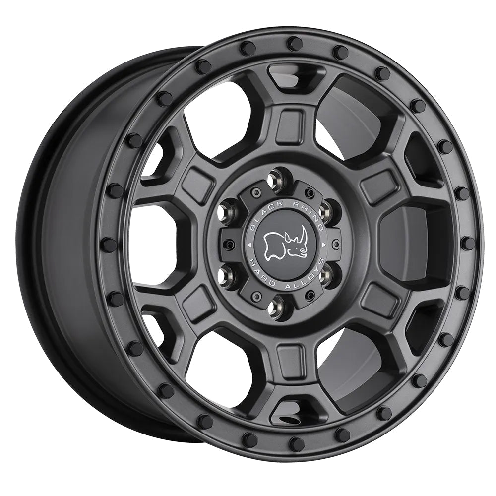 Black Rhino Midhil 5-160 16X8 Matt Gunmetal with Black Bolts 6.30" BS