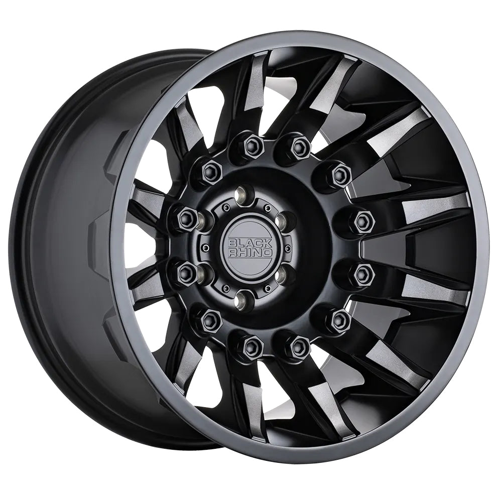 Black Rhino Mission 8-165.1 (8-6.5") 18X9 Matt Black Machined Tinted Spokes -18mm Offset 1890MSN88165M22
