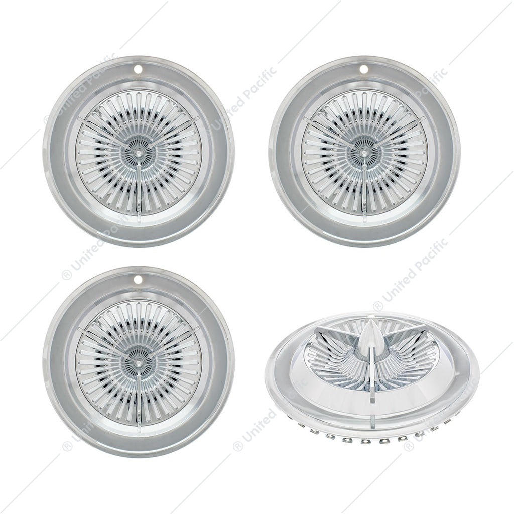 16" Chrome Polara 3 Bar Hubcap (set of 4)
