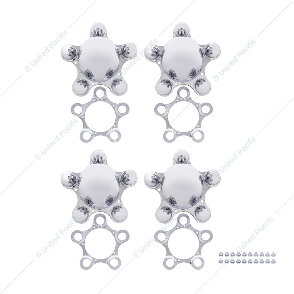 Chrome Spider Caps 5-4.75 PCD (set of 4)