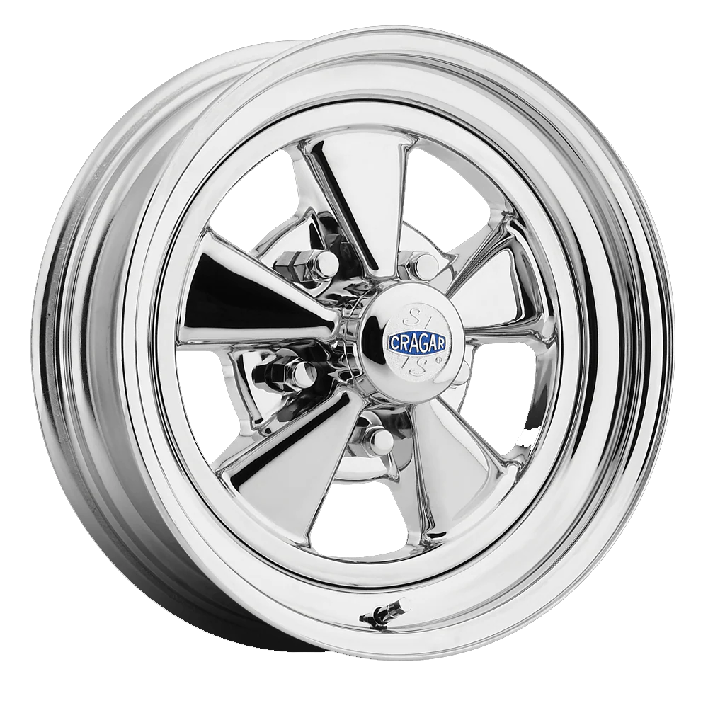 Cragar Classic Super Sport 610C 5-114.3 (5-4.5") / 5-120.65 (5-4.75") / 5-127 (5-5") 15X4.5 Chromed 1.75"" BS