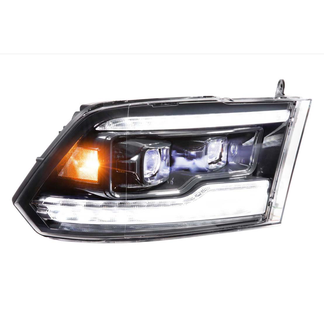 Dodge Ram LED Headlights 09-18 1500/2500/3500 XB LED White DRL Morimoto