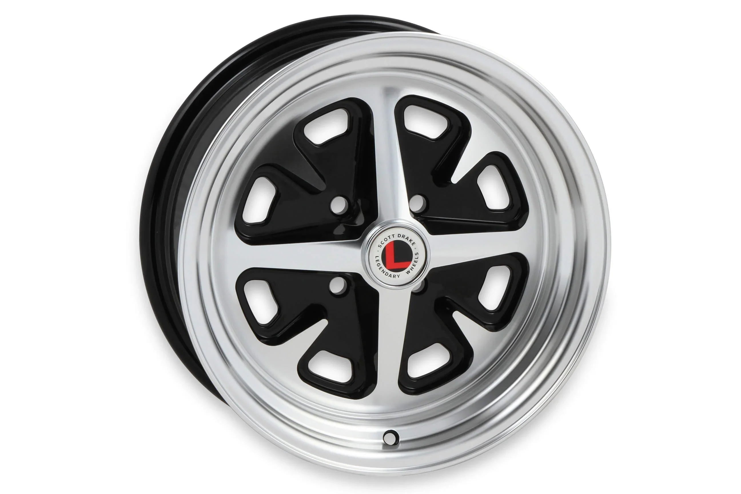 Legendary LW40 4-114.3 (4-4.5") 14X6 Gloss Black & Machined Face 4.00" BS