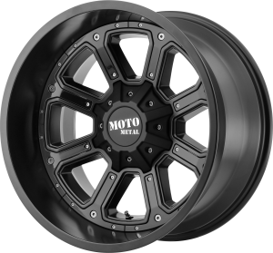 18" Ford F150 Moto Metal 984 Black With Black Inserts Alloy Wheel Packages