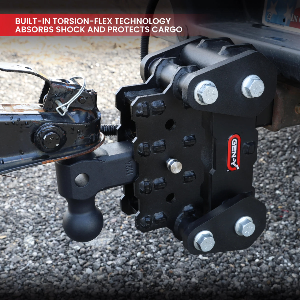 Gen-Y The Phantom XT Torsion-Flex 10k Ball Mount 4.25" Drop 2" Shank 4500KGS TOW RATING