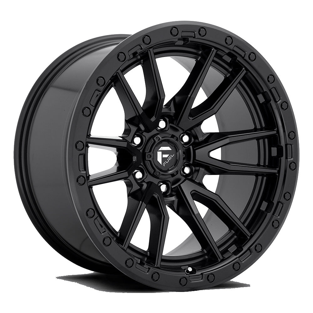 20" Ford Ranger Fuel Rebel 6 Black Alloy Wheel Packages