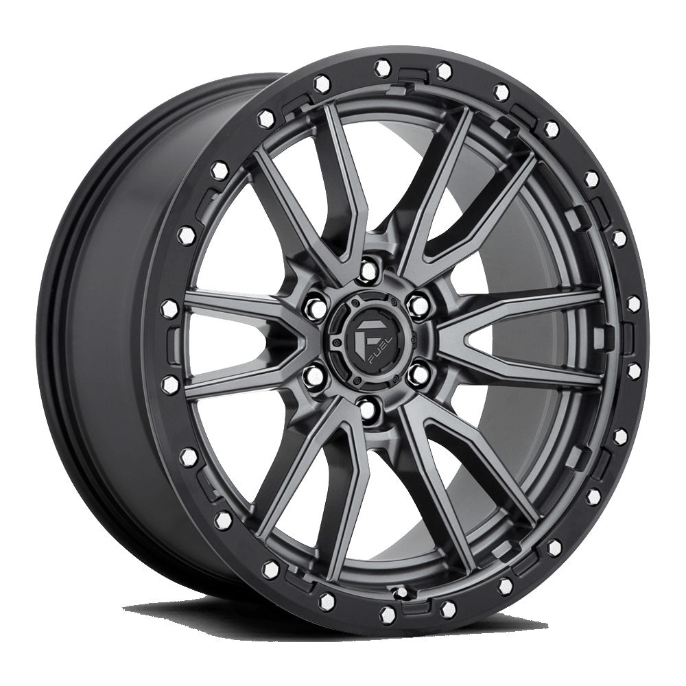 Fuel Wheels Rebel D680 6-139.7 (6-5.5") 18X9 Matt Gunmetal Black Lip 0mm Offset D68018908450