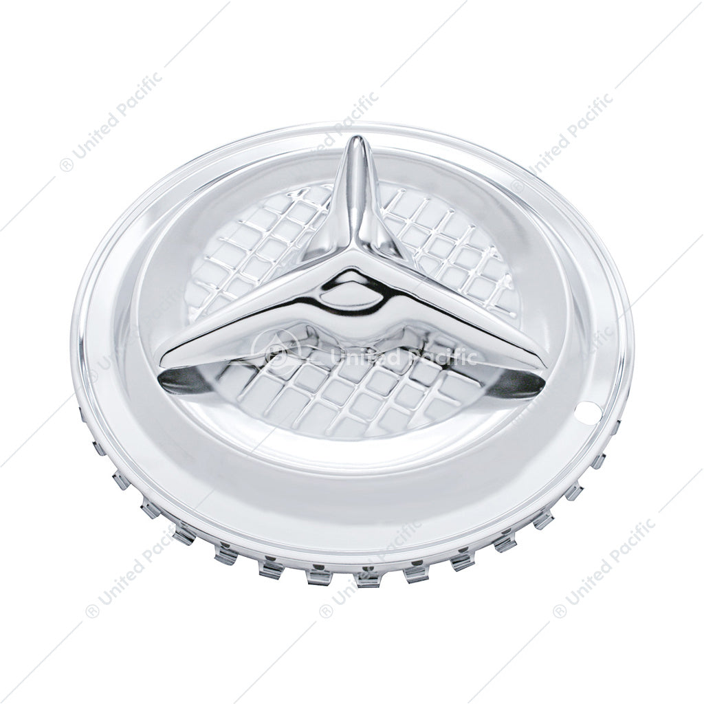 13" Chrome 3-Bar Fiesta Style Hub Cap (set of 4)