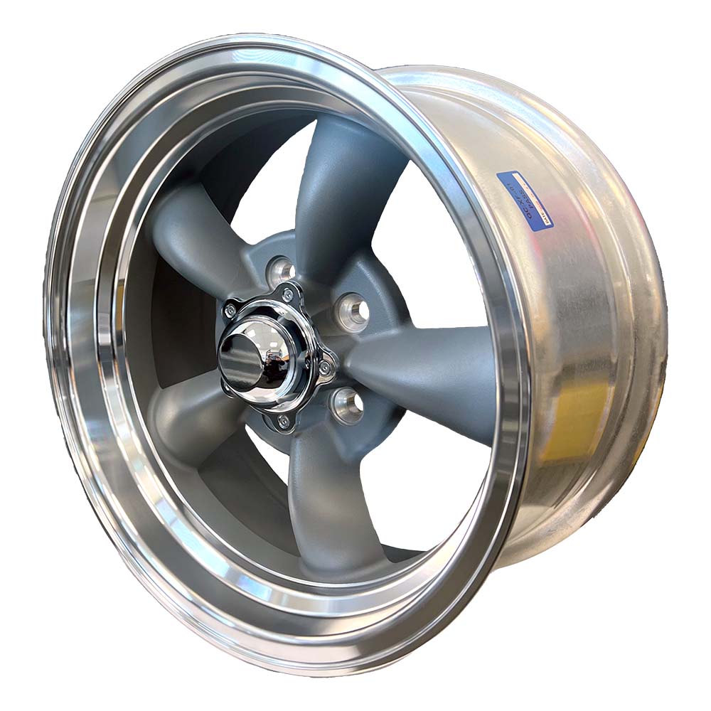 US Muscle 111 5-114.3 (5-4.5") 15X8 Grey Centre Machined Lip 4.50 BS