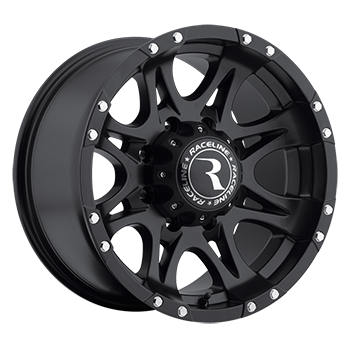 Raceline Raptor 981 17X9 Satin Black 5-127 (5-5") 0mm Offset