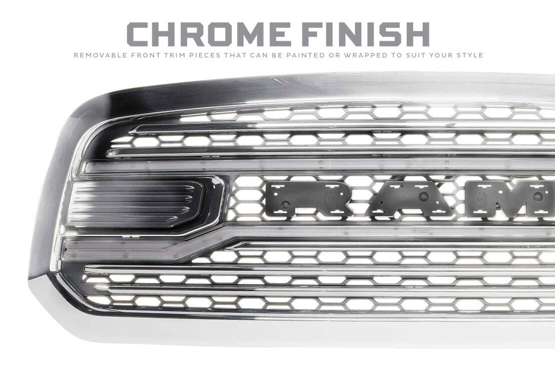 2013 - 2018 Dodge Ram 1500 XBG LED DRL Grille (Chrome)  XBG30