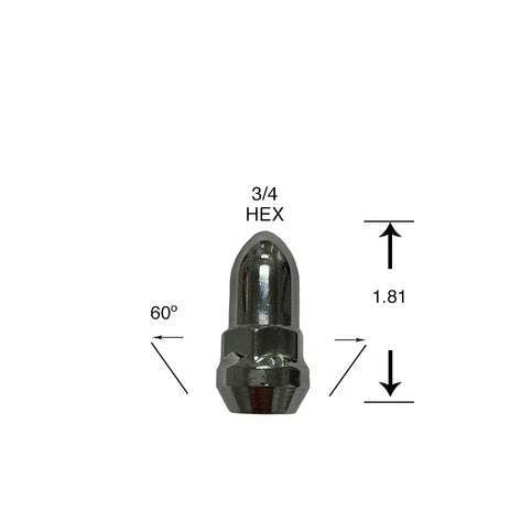 1/2" BULLET WHEEL NUTS 1934