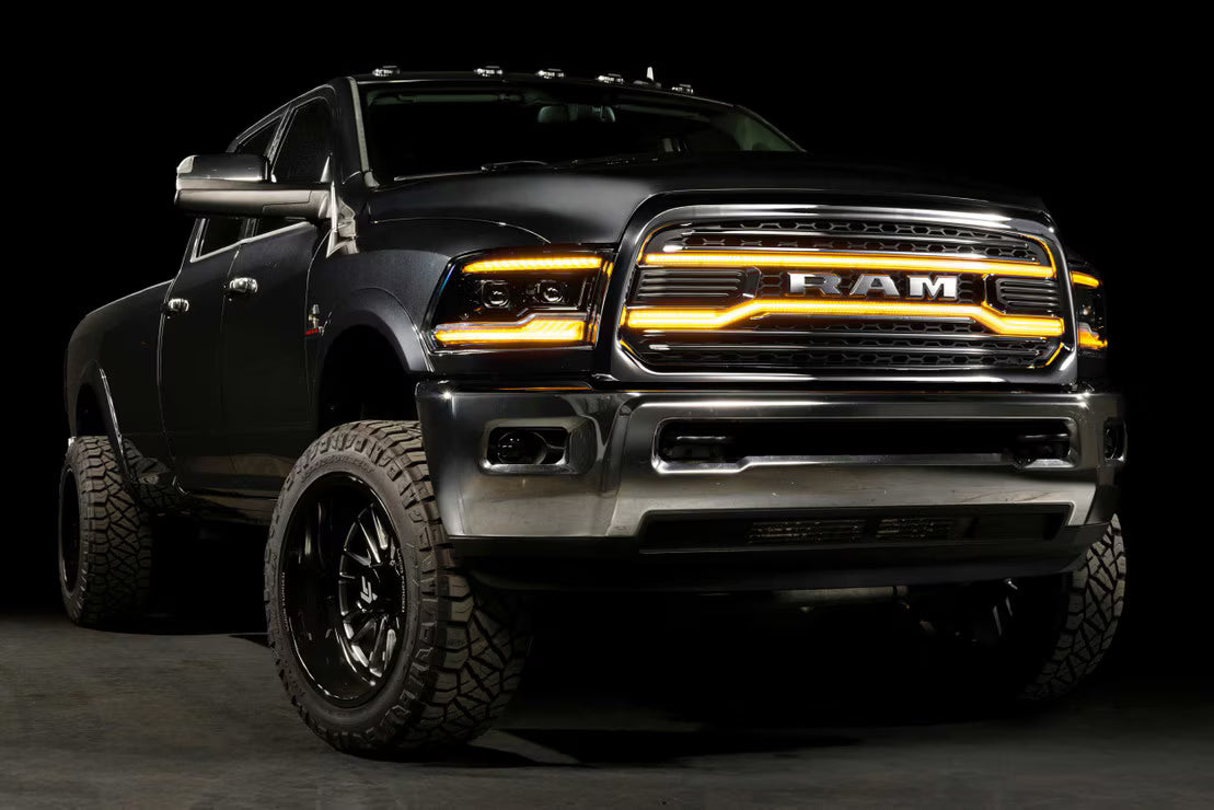 2013 - 2018 Dodge Ram 2500 / 3500 HD TRUCK XBG LED DRL Grille (Chrome)  XBG28