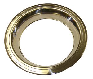 15" x3" S/S Wide Smooth Trim Ring (single) A6140