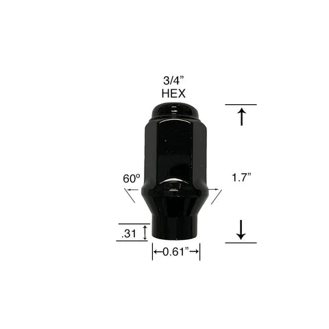 12M1.25 ET BLACK WHEEL NUTS 7806LSBK