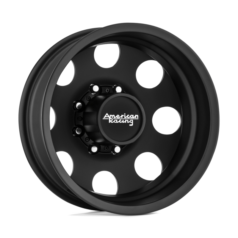 American Racing AR204 Baja Black 8-165.1 (8-6.5") 16X6 Satin Black -1.78" BS AR204660807134N DUALLY REAR OUTER