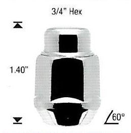 1/2" CHROME BULGE NUTS