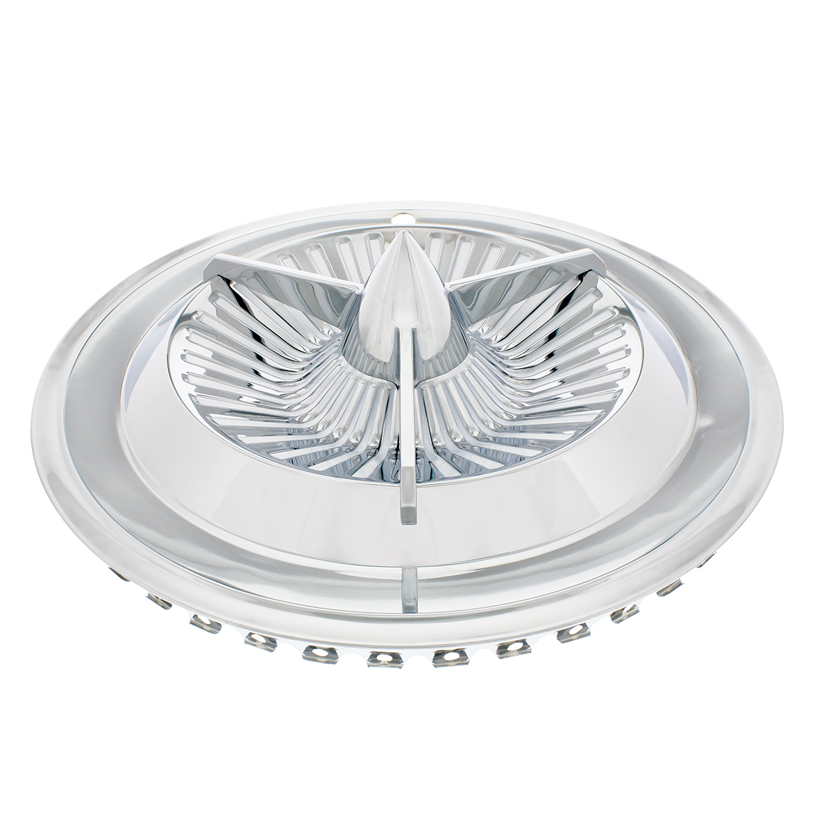 14" CHROME POLARA TRI-BAR HUBCAP (SET OF 4) C5056