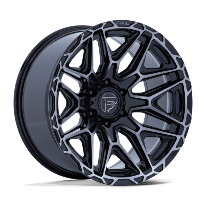 Fuel Wheels Injector FC885 8-165.1 (8-6.5") 20x10 Gloss Black Machined Dark Tint -18mm Offset FC885BT20108018N