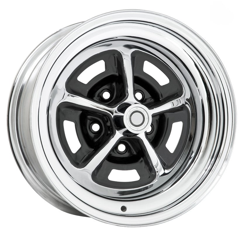 Wheel Vintiques Magnum 500 5-114.3 (5-4.5") 15X6 Chrome & Painted Steel  4"BS