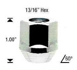 9/16" OPEN END BULGE WHEEL NUT