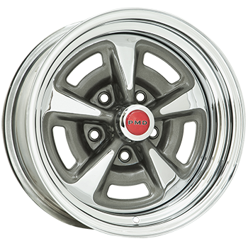 Wheel Vintiques Pontiac Rallye 2 5-120.65 (5-4.75") 15X8 Chrome & Painted Steel 79.37 BS