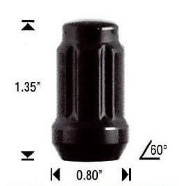 1/2" BLACK SPLINE NUT KIT 24