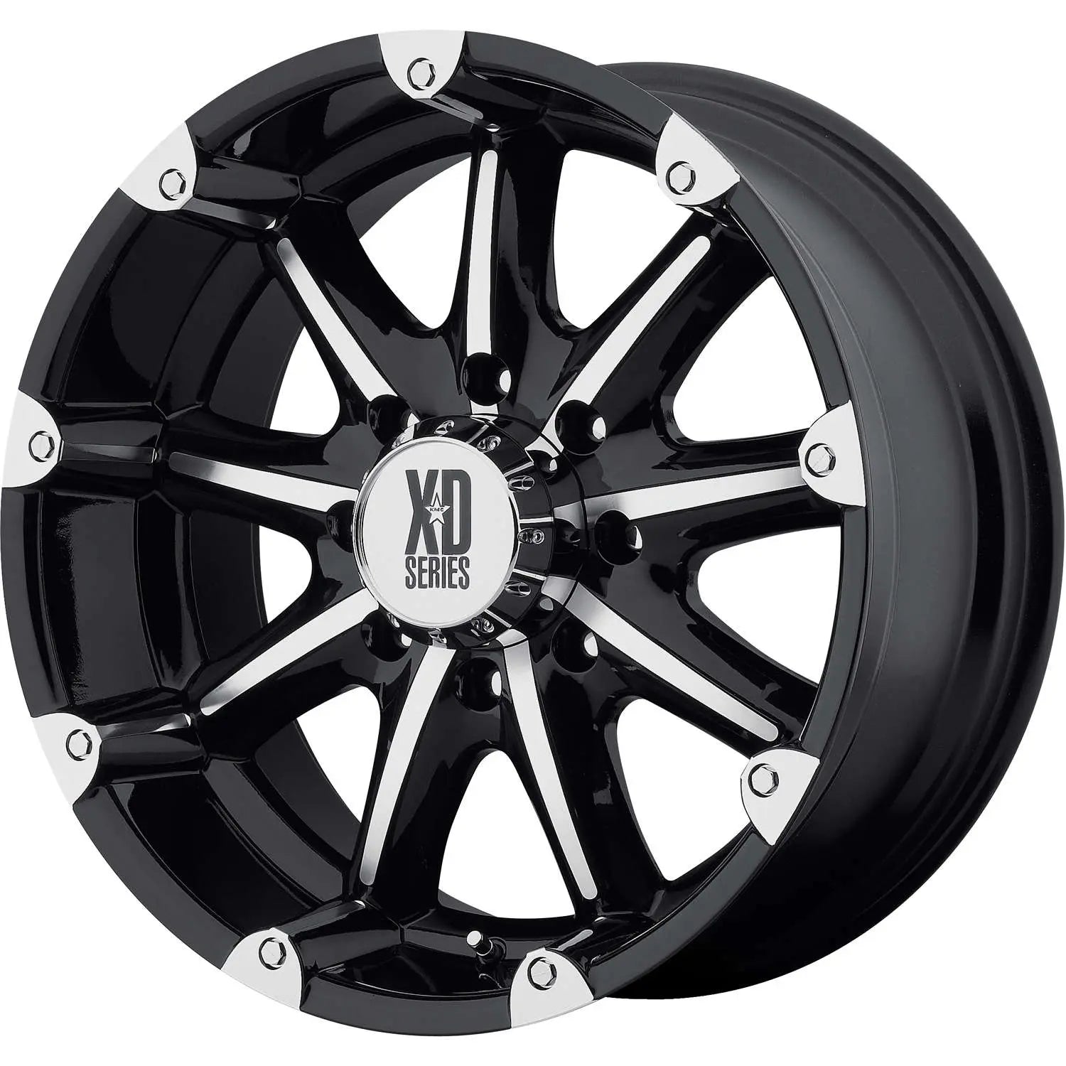 XD Wheels 779 Badlands 6-139.7 (6-5.5") 22X9.5 Gloss Black Machined 18 mm Offset