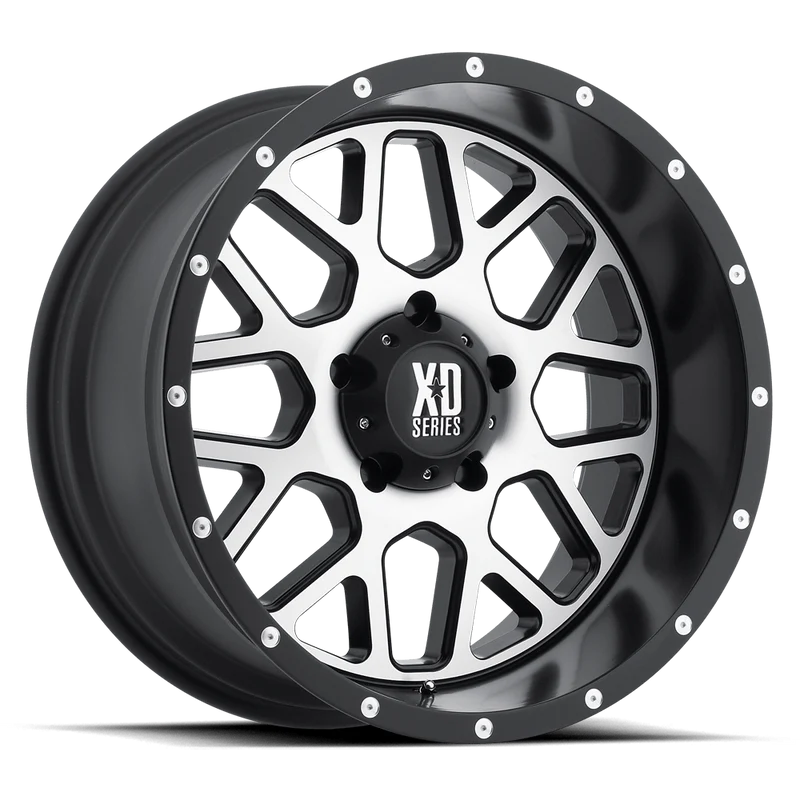 XD Wheels 820 Grenade 5-139.7 (5-5.5") 20X9 Satin Black Machined Face 0 mm Offset