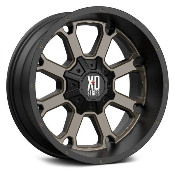 XD Wheels 825 Buck 25 5-127 (5-5") / 5-139.7 (5-5.5") 20X10 Satin Black Grey Tint Centre -24mm Offset