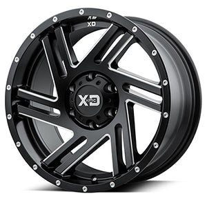 XD Wheels 835 Swipe 6-139.7 (6-5.5") 18X9 Satin Black Milled 18 mm Offset