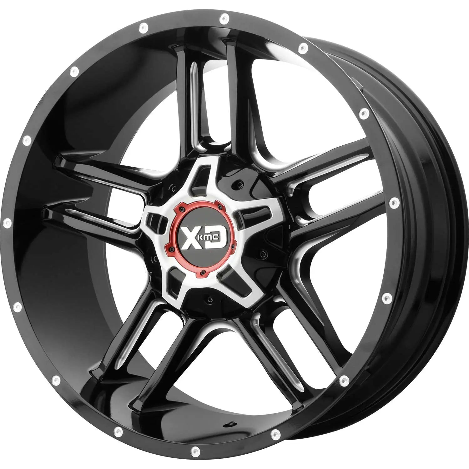 XD Wheels 839 Clamp 6-114.3 (6-4.5") 20X9 Gloss Black Milled 18 mm Offset