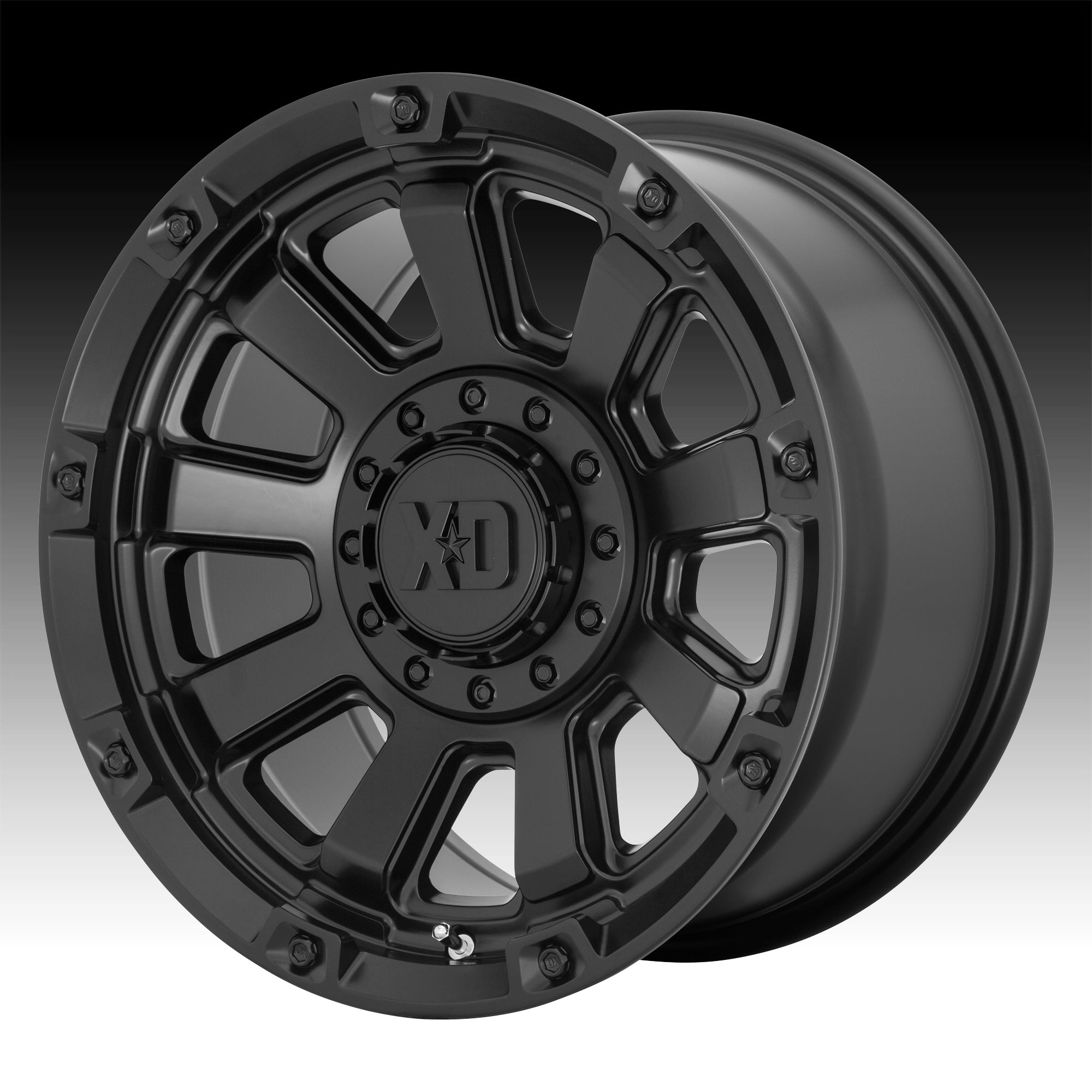 XD Wheels 852 Gauntlet 6-135 / 6-139.7 (6-5.5") 17X9 Matt Black  0 mm Offset