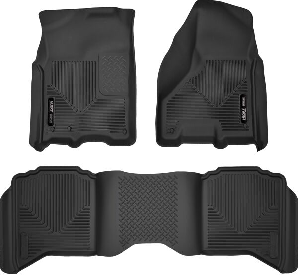 2009-2018 RAM 1500/2500/3500 CREW CAB HUSKY FITTED FLOOR MATS FRONT AND REAR