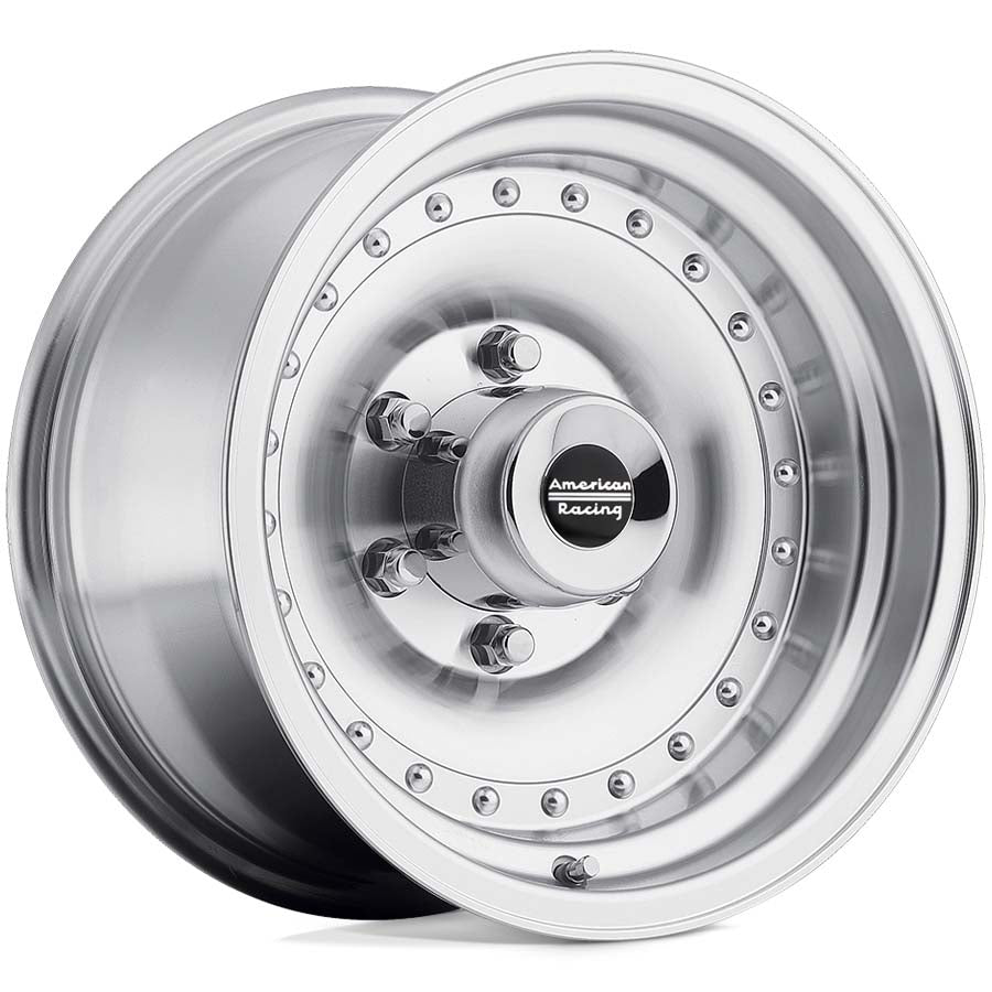 American Racing AR61 Outlaw 1 5-127 (5-5") 15X8 Machined With Clear Coat 3.75" BS