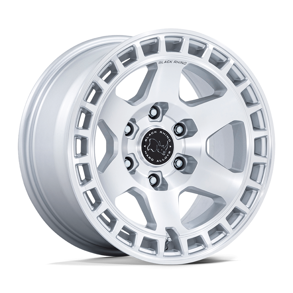 Black Rhino Bahari 6-120 18X8 Gloss Silver Machined +45mm Offset BR022SD18806F45