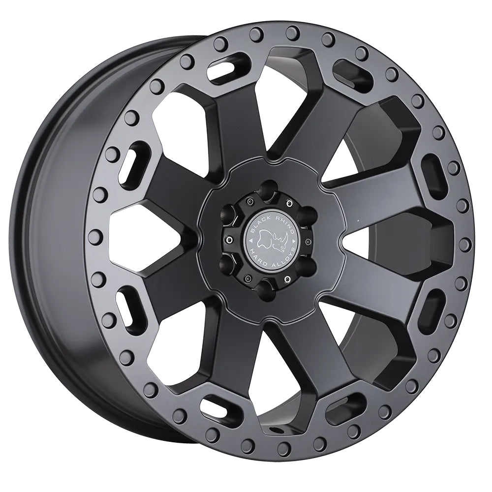 Black Rhino Warlord 6-130 18X8 Matt Gunmetal +52mm Offset 1880WAR526130G84