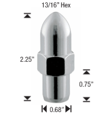 1/2" US MAG BULLET WHEEL NUTS