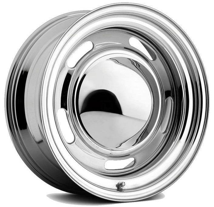 NHT Classics Chrome Rallye 5-114.3 (5-4.5"), 5-120.65 (5-4.75") 15X7 Chrome 4" BS