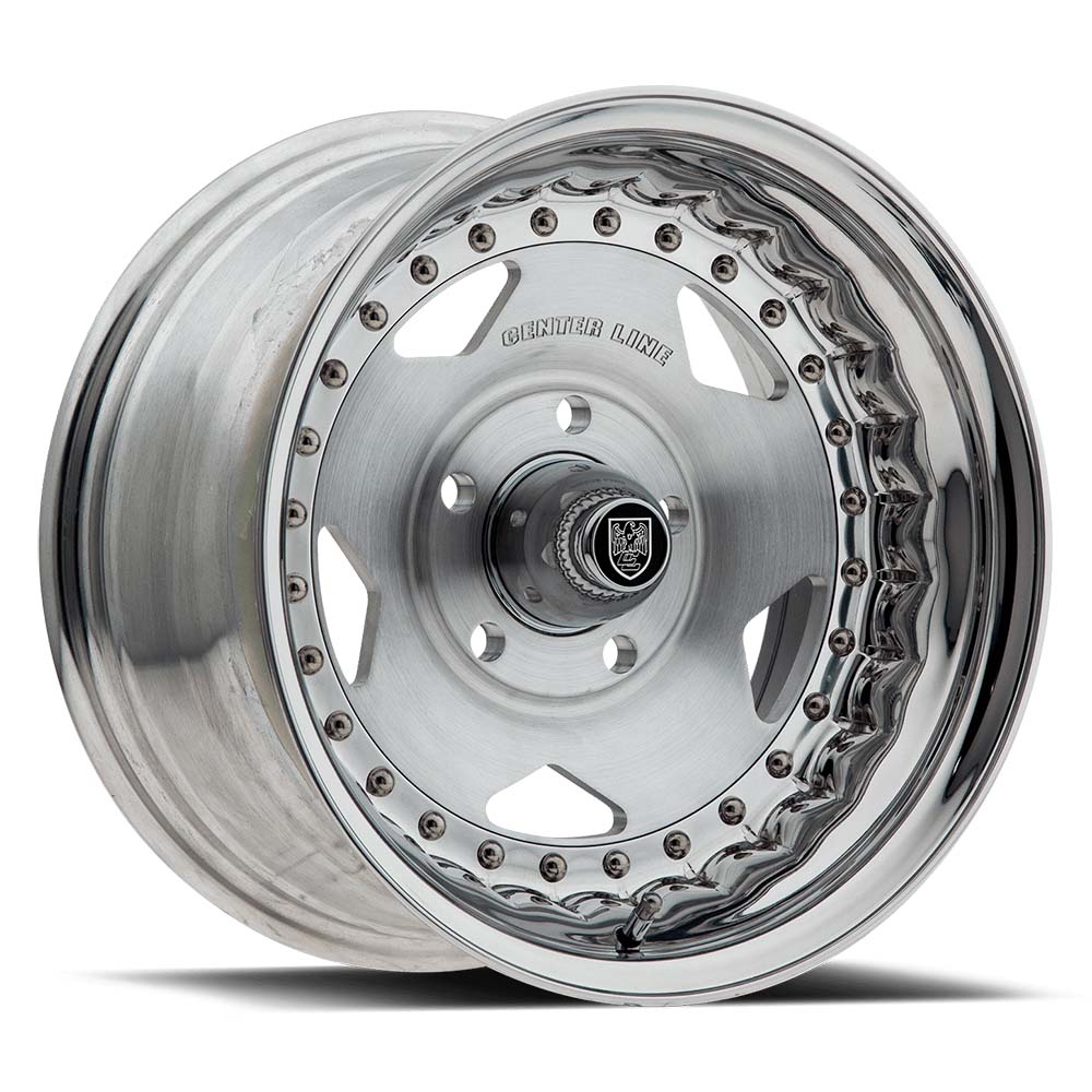 Centerline Convo Pro 5-127 (5-5") 15X8 Brushed Centre Polished Lip 4.25" BS