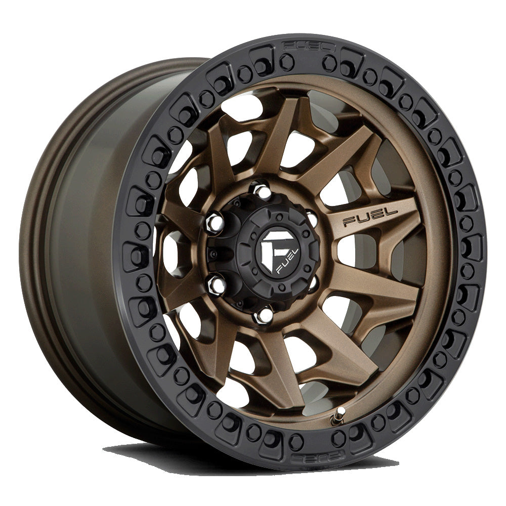 Fuel Wheels Covert D696 8-165.1 (8-6.5") 20X10 Matt Bronze Black Ring -18mm Offset D69620008247