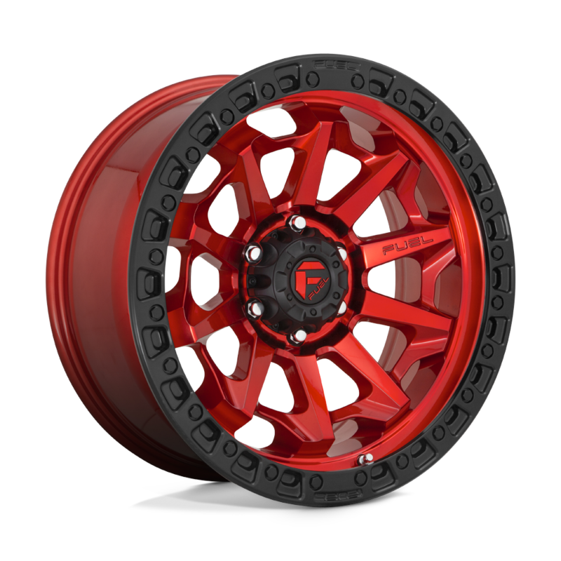 Fuel Wheels Covert 8-165.1 (8-6.5") 18X9 CANDY RED BLACK BEAD RING 18X9  -12mm D69518908245