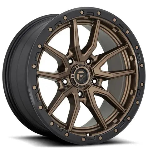 Fuel Wheels Rebel 5 D681 5-139.7 (5-5.5") 18x9 Matte Bronze Black Bead Ring +1mm Offset D6811890B450