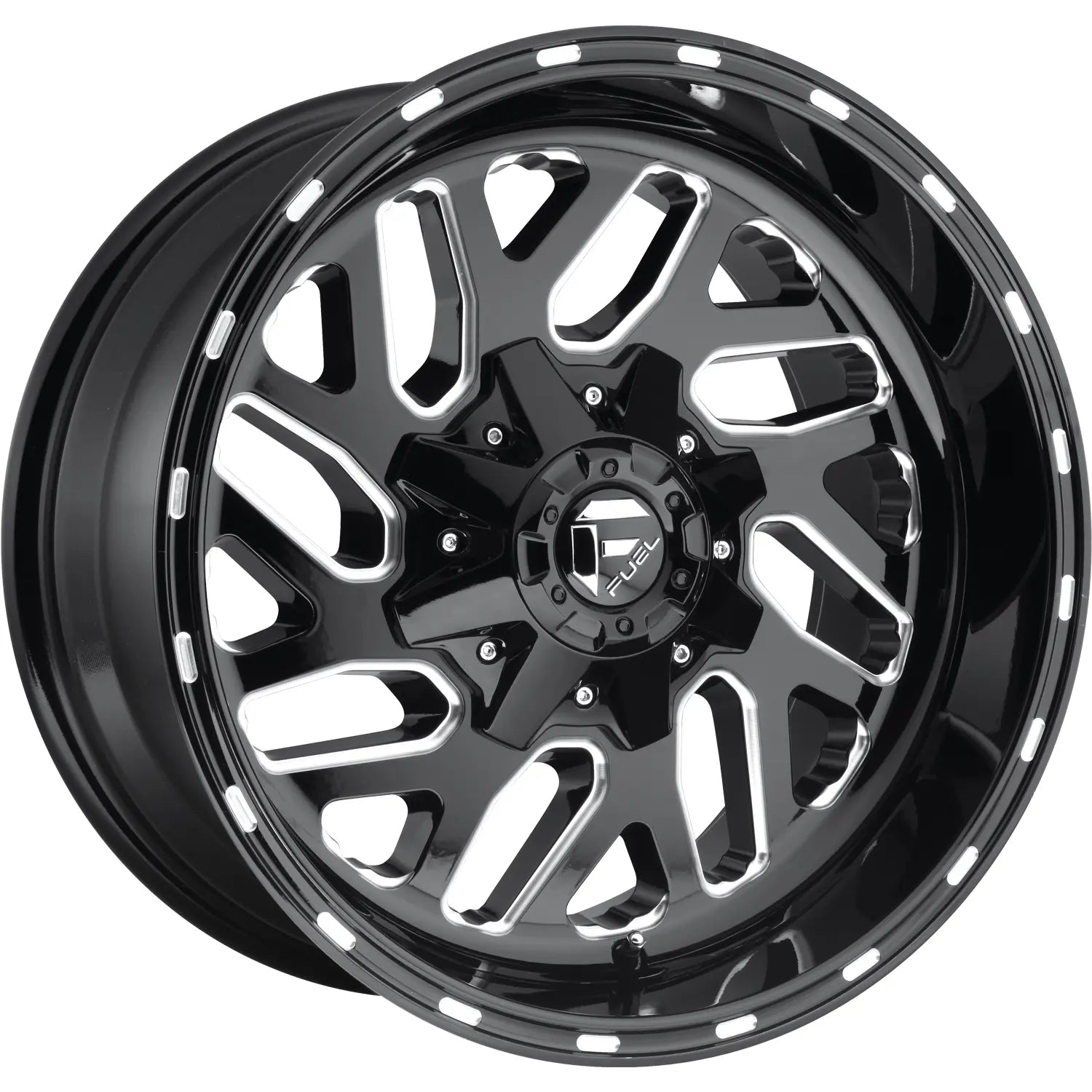 Fuel Wheels Triton D581 8-165.1 (8-6.5") 18x9 Gloss Black Milled -12mm Offset D58118908245