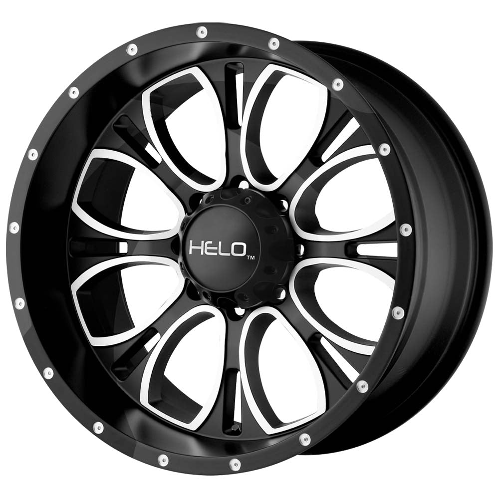 Helo Wheels HE879 6-139.7 (6-5.5") 20X9 Gloss Black Milled 5.71" BS